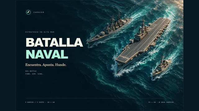 Sea Battle cover with a fleet of ships sailing across a blue ocean