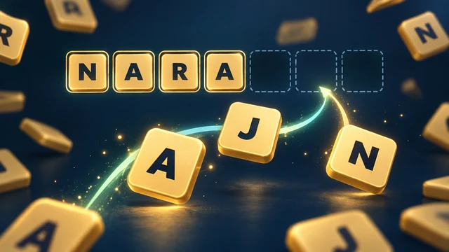 Letter Trail Word Scramble cover with golden letters approaching answer slots above a glowing trail