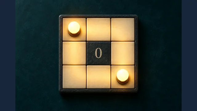 Akari Light Up cover with bulbs illuminating a logic puzzle board