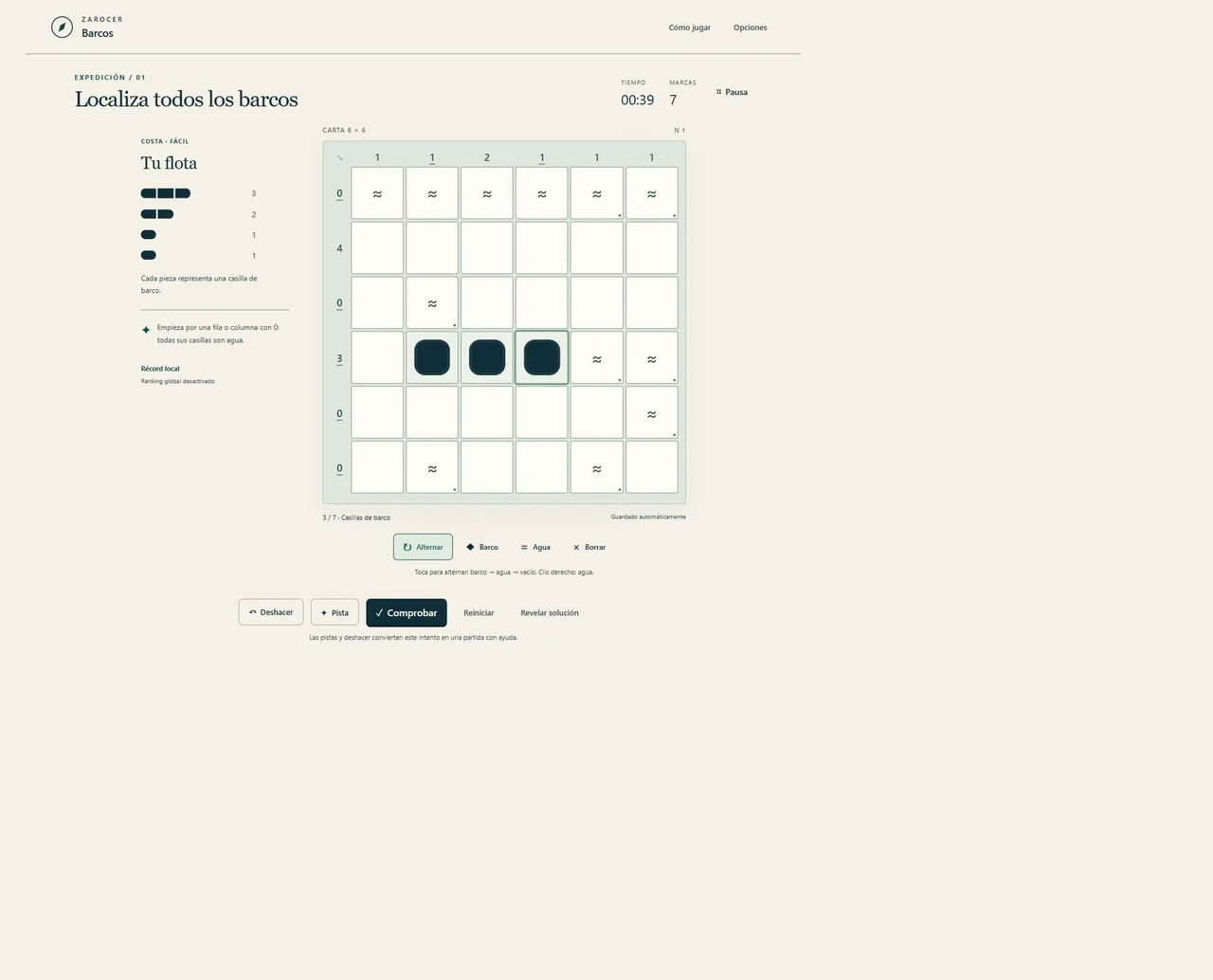 Fleet Logic: Battleship Solitaire gameplay screenshot 1