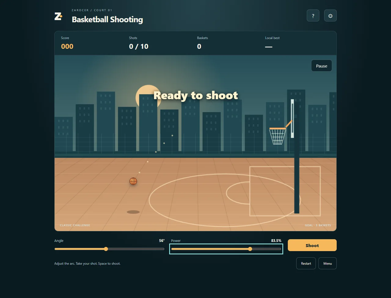 Basketball Shooting gameplay screenshot 1