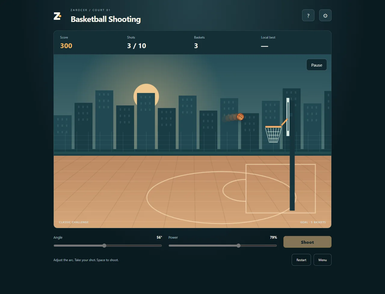 Basketball Shooting gameplay screenshot 2
