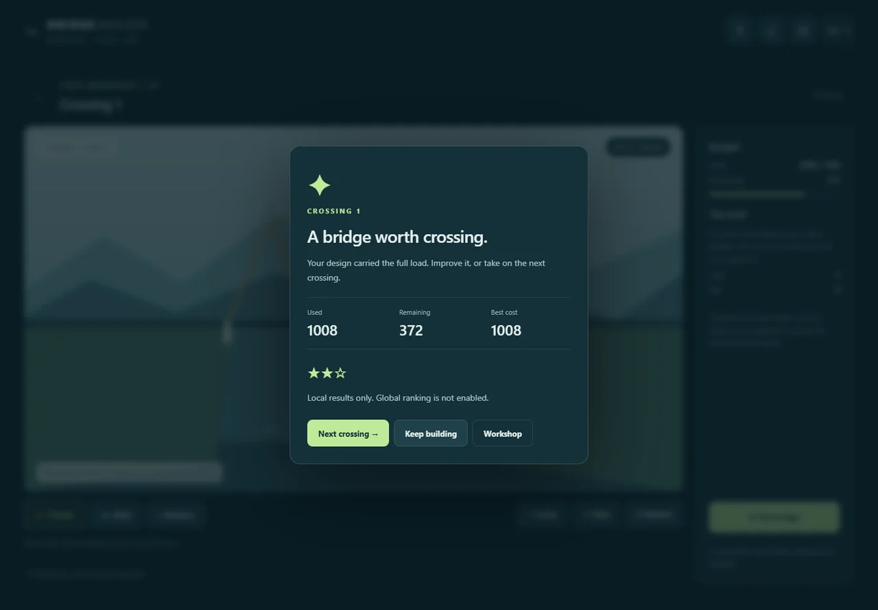 Bridge Builder gameplay screenshot 3