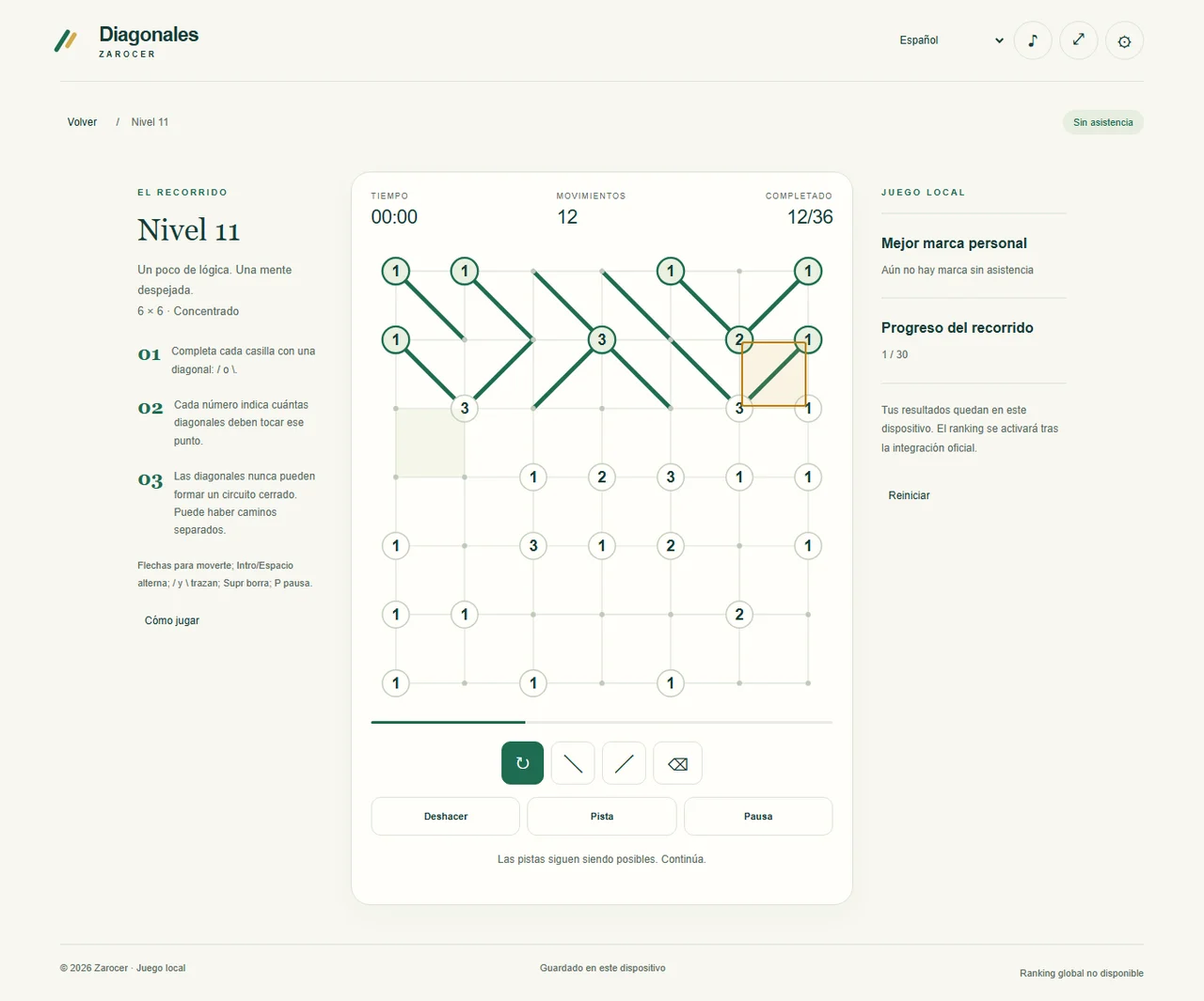 Diagonals gameplay screenshot 1