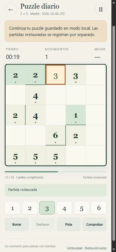 Fillomino gameplay screenshot 2