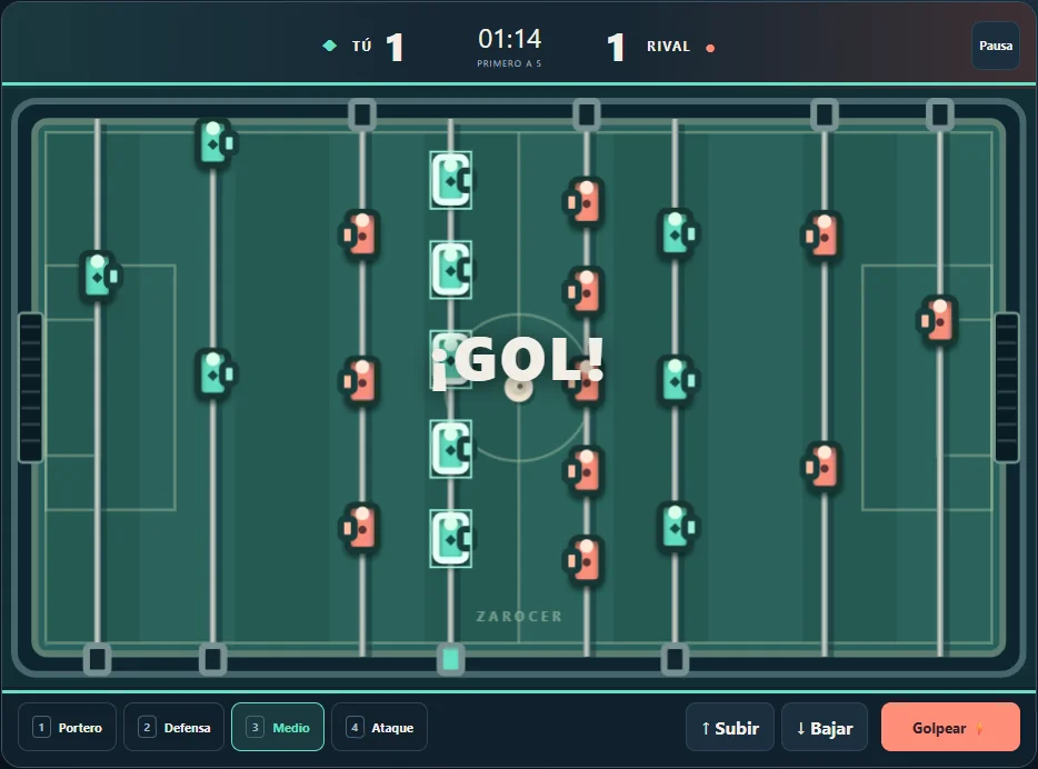Foosball gameplay screenshot 2