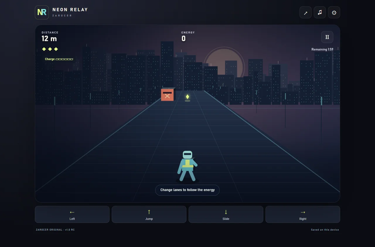 Neon Relay gameplay screenshot 1