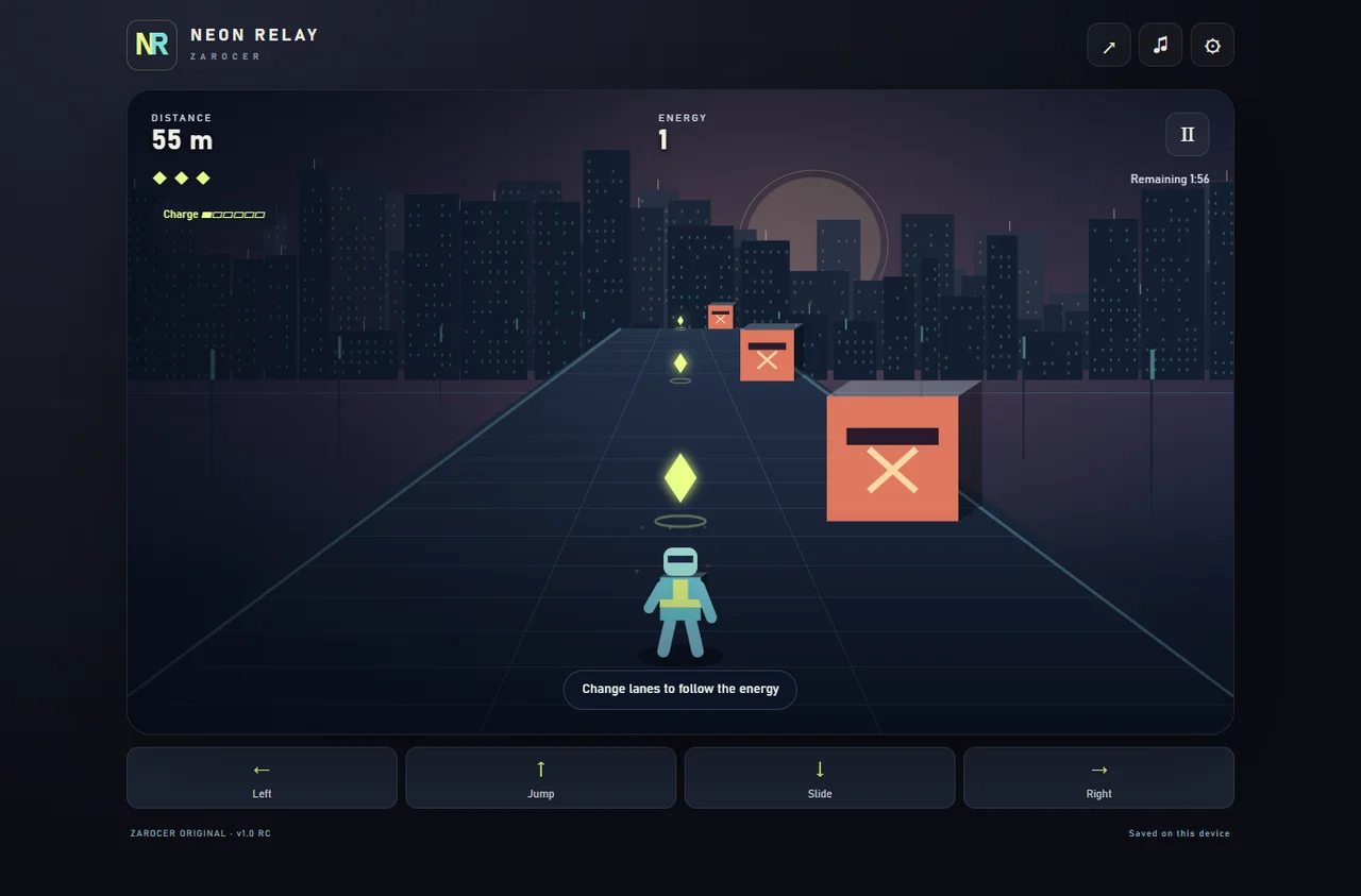Neon Relay gameplay screenshot 2