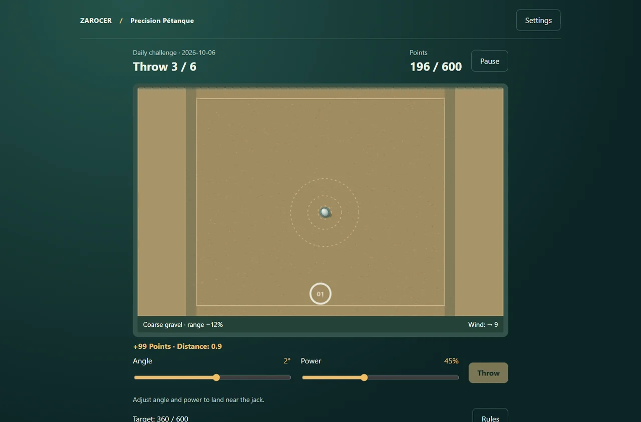Precision Pétanque gameplay screenshot 2