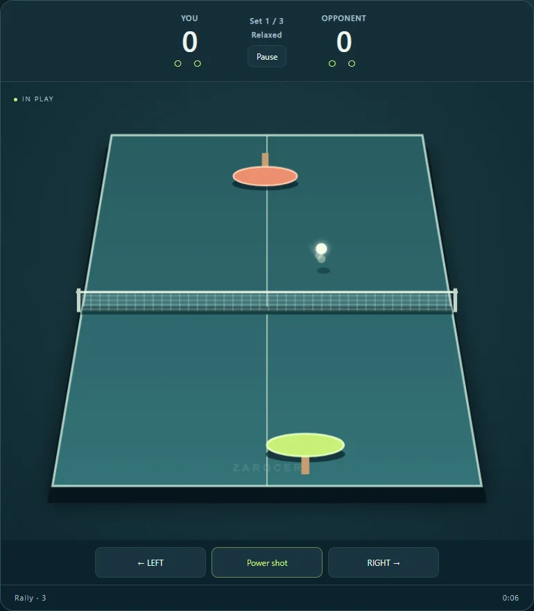 Table Tennis gameplay screenshot 3