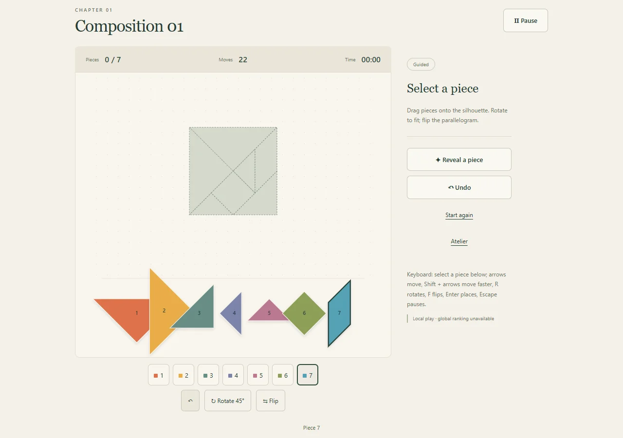 Tangram Atelier gameplay screenshot 1