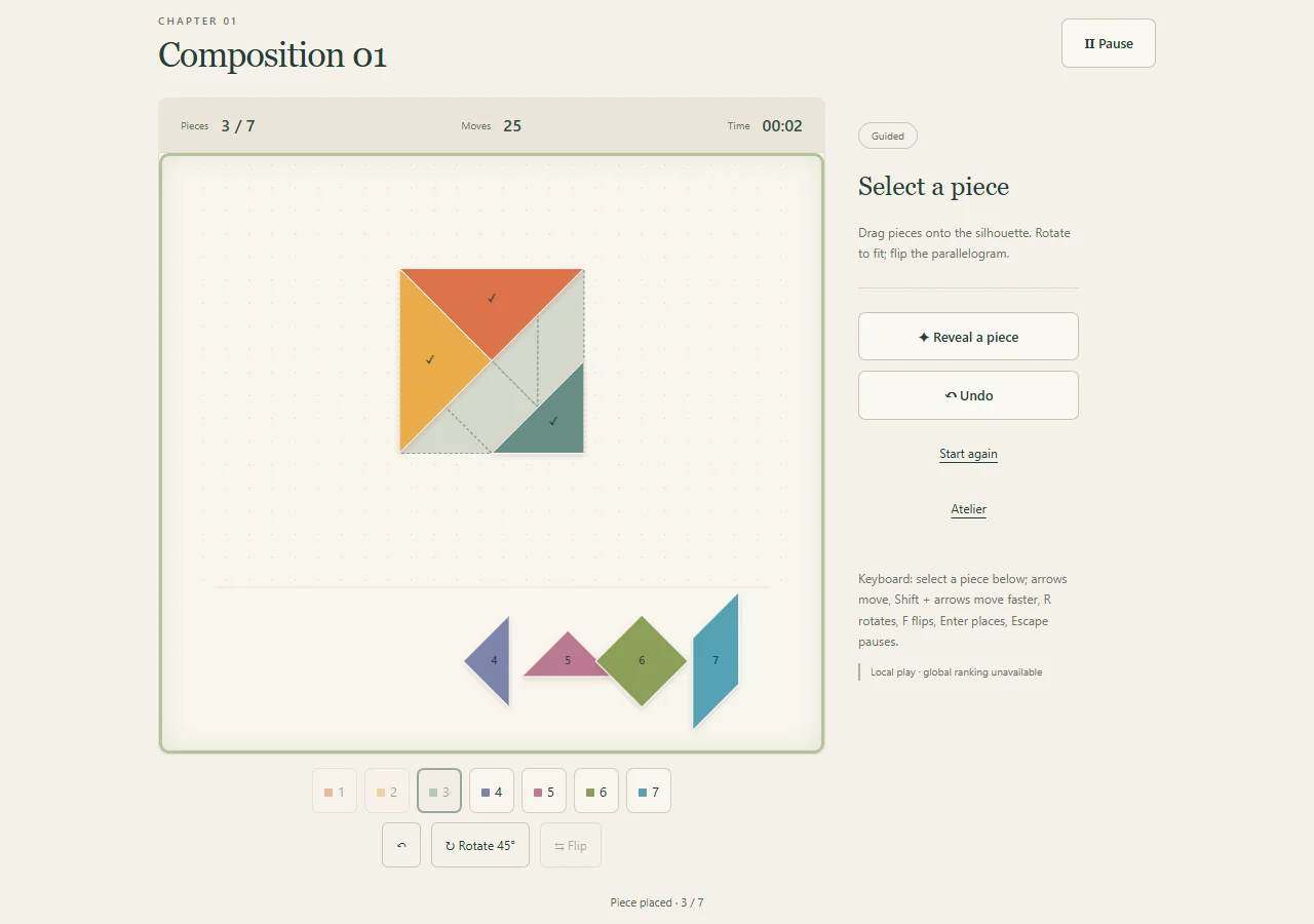 Tangram Atelier gameplay screenshot 2