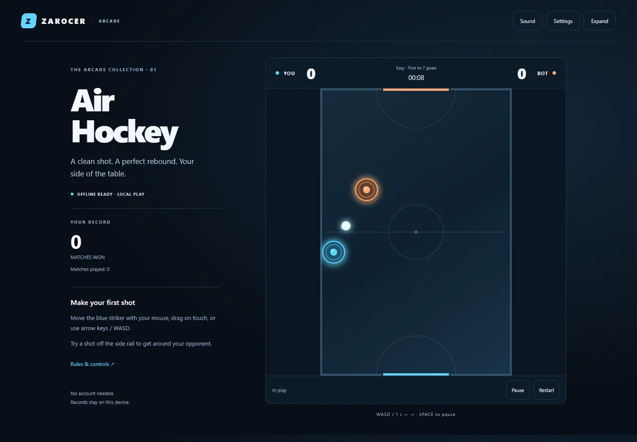 Air Hockey gameplay screenshot 3