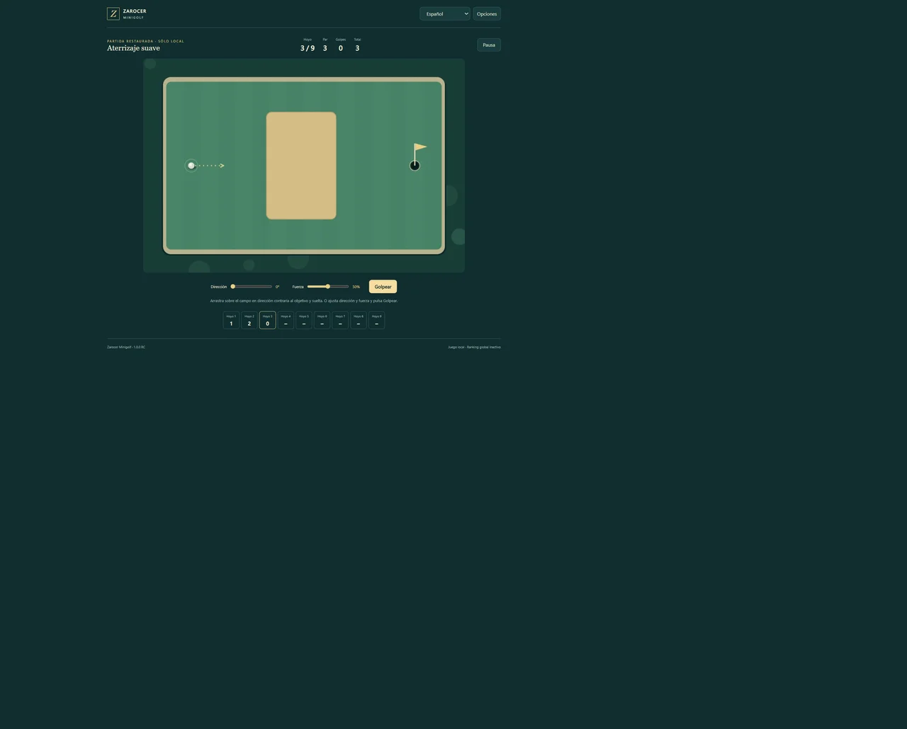 Minigolf gameplay screenshot 1