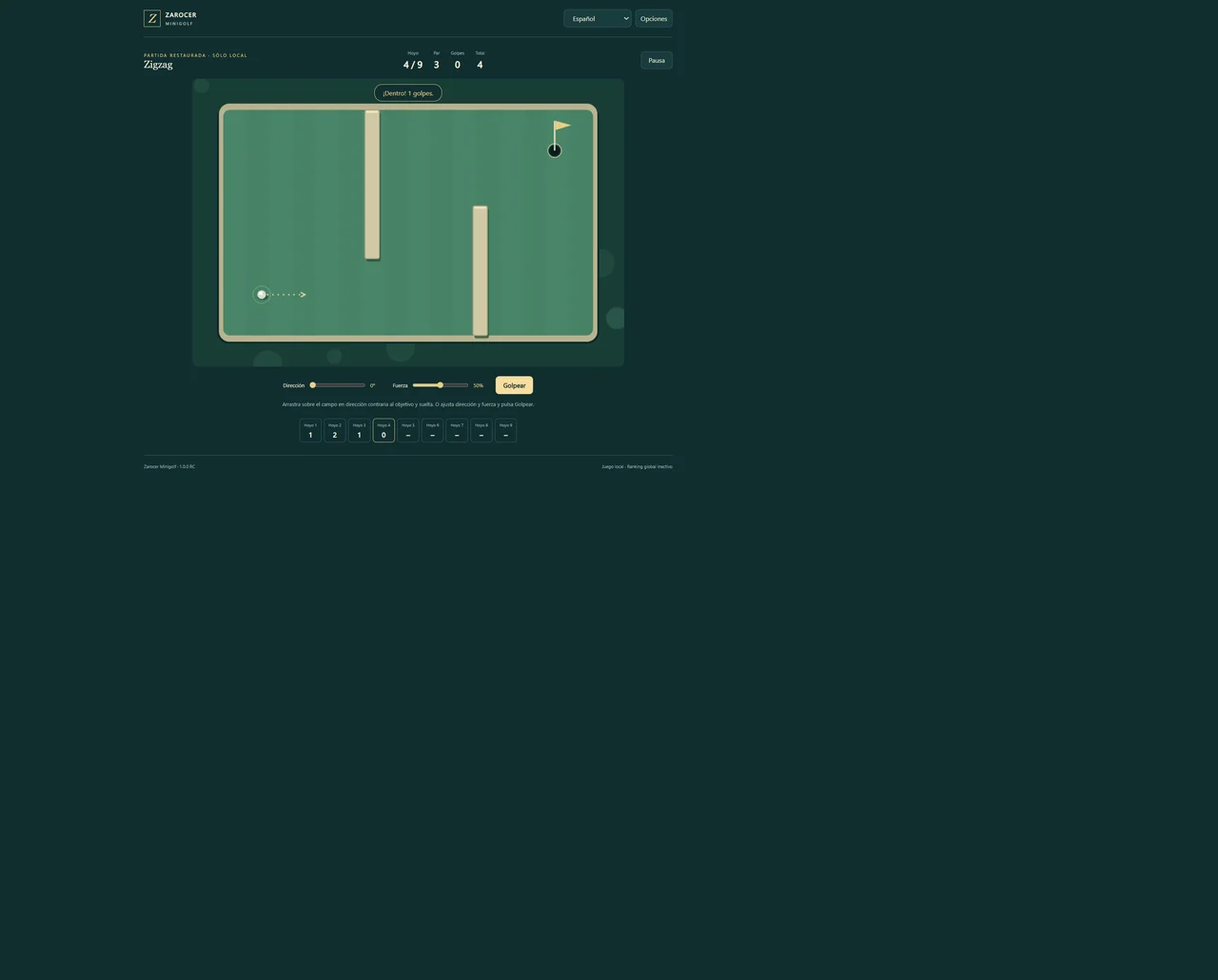 Minigolf gameplay screenshot 2